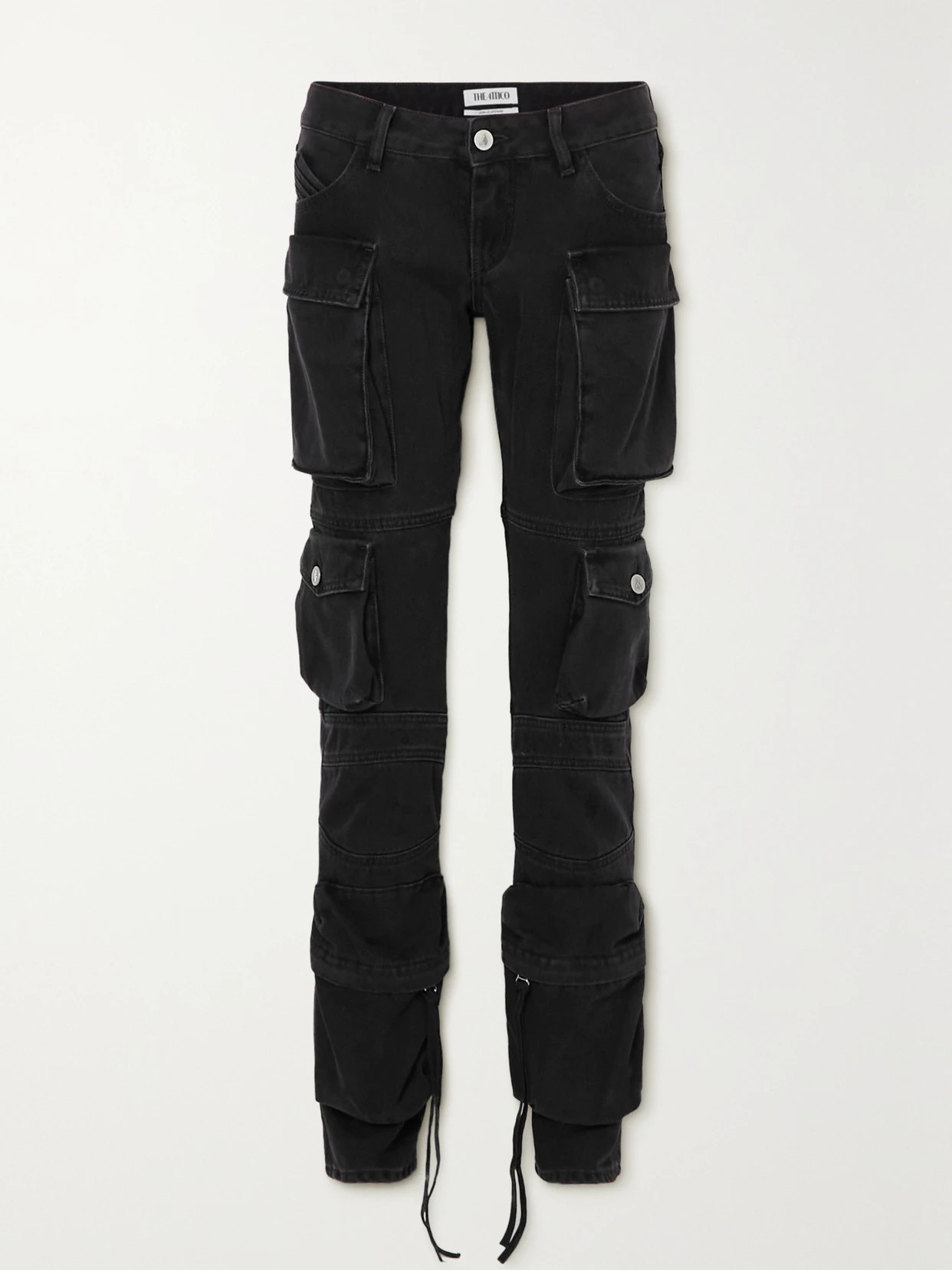 The Attico - Essie Denim Cargo Pants - Black | NET-A-PORTER (US)