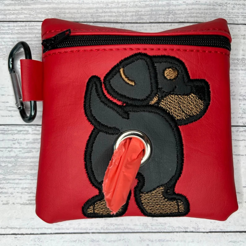 Rottweiler Dog Poop Bag Holder Black With White Zipper Pet - Etsy | Etsy (US)