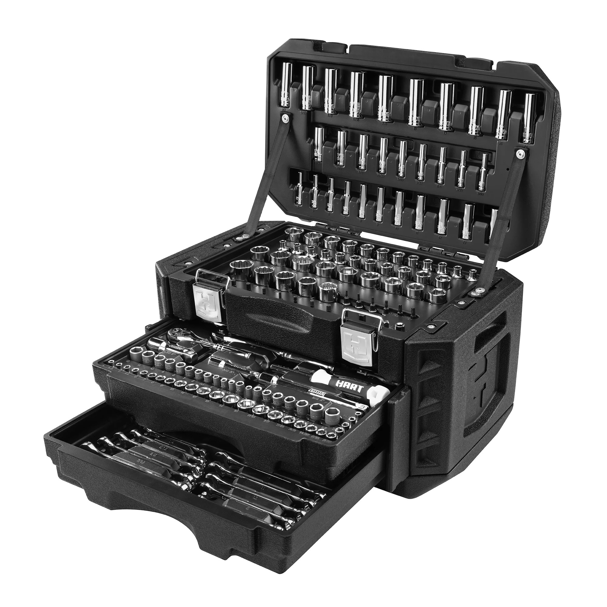 HART Multiple Drive 270-Piece Mechanics Tool Set, Chrome Finish | Walmart (US)