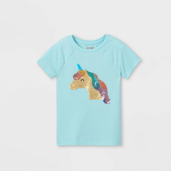 Girls' Flip Sequin Printed Short Sleeve T-Shirt - Cat & Jack™ | Target