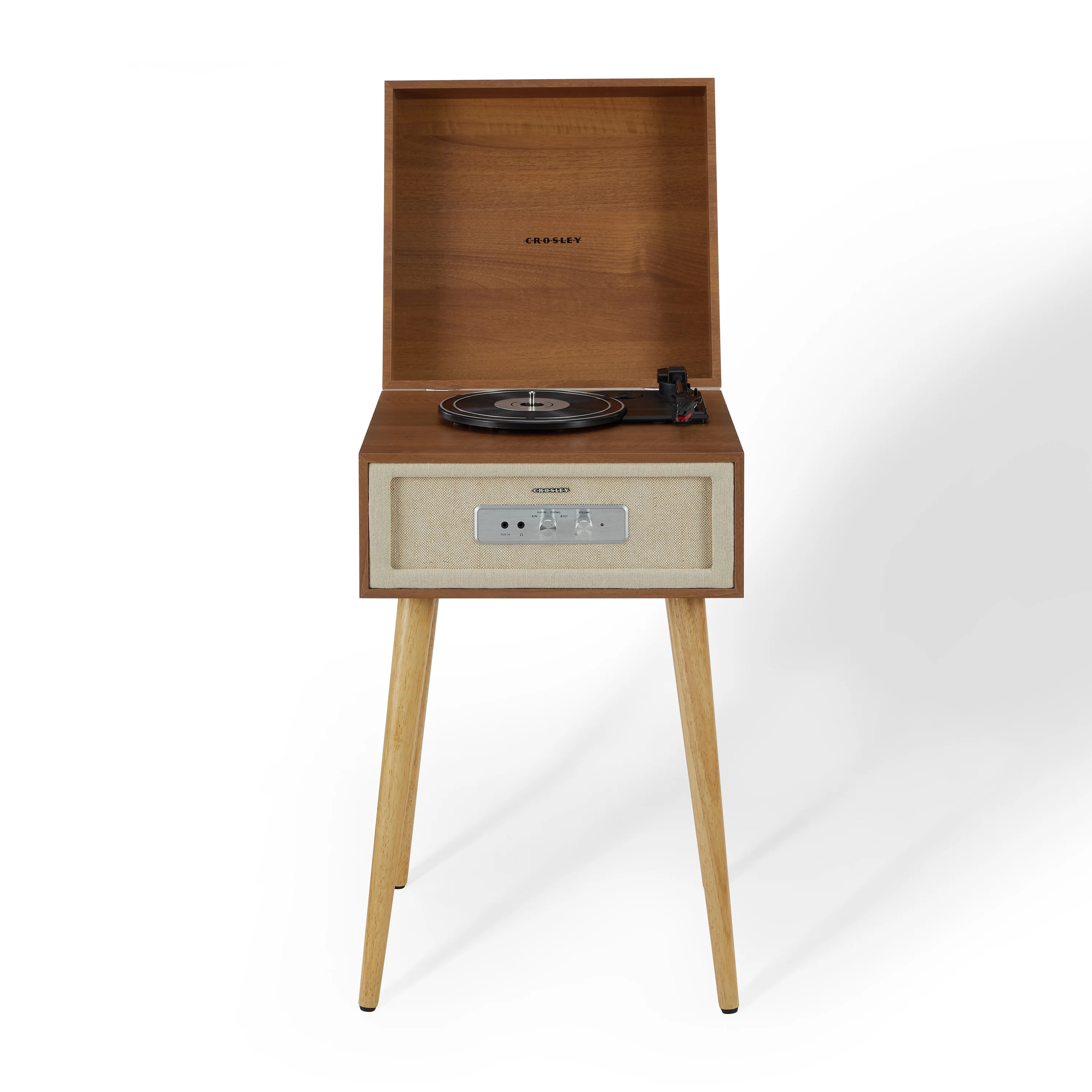 Crosley Rohe Vinyl Record Player with Speakers and Wireless Bluetooth - Audio Turntables | Walmart (US)