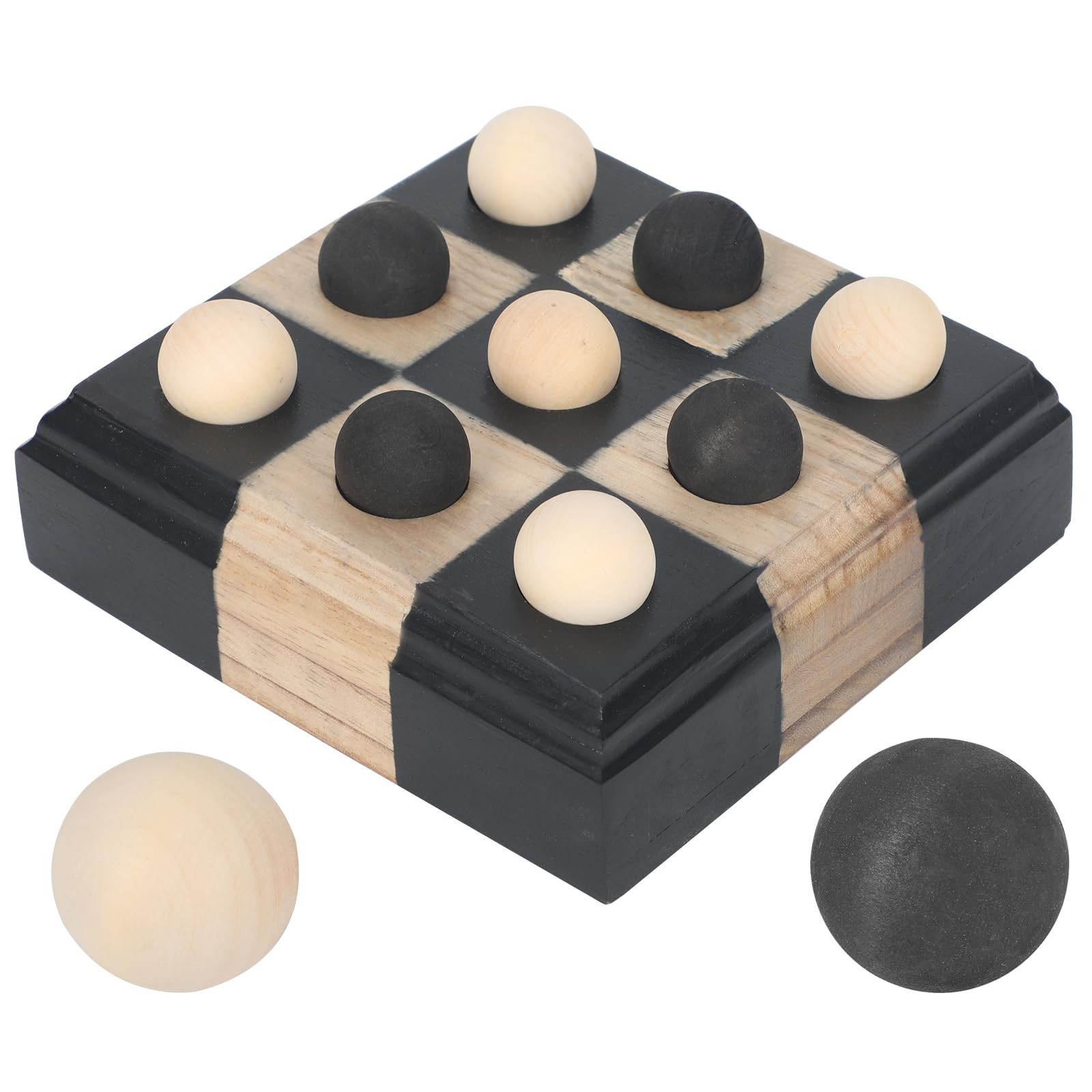 Tic Tac Toe Decor 8x8 Inch Wooden Tic Tac Toe Board Classic Wooden Family Board Coffee Table Deco... | Amazon (US)