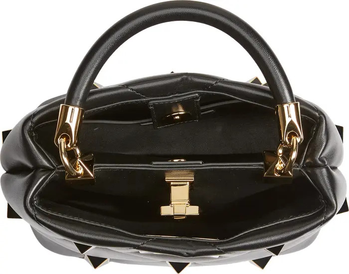 Enameled Roman Stud Leather Top Handle Bag | Nordstrom