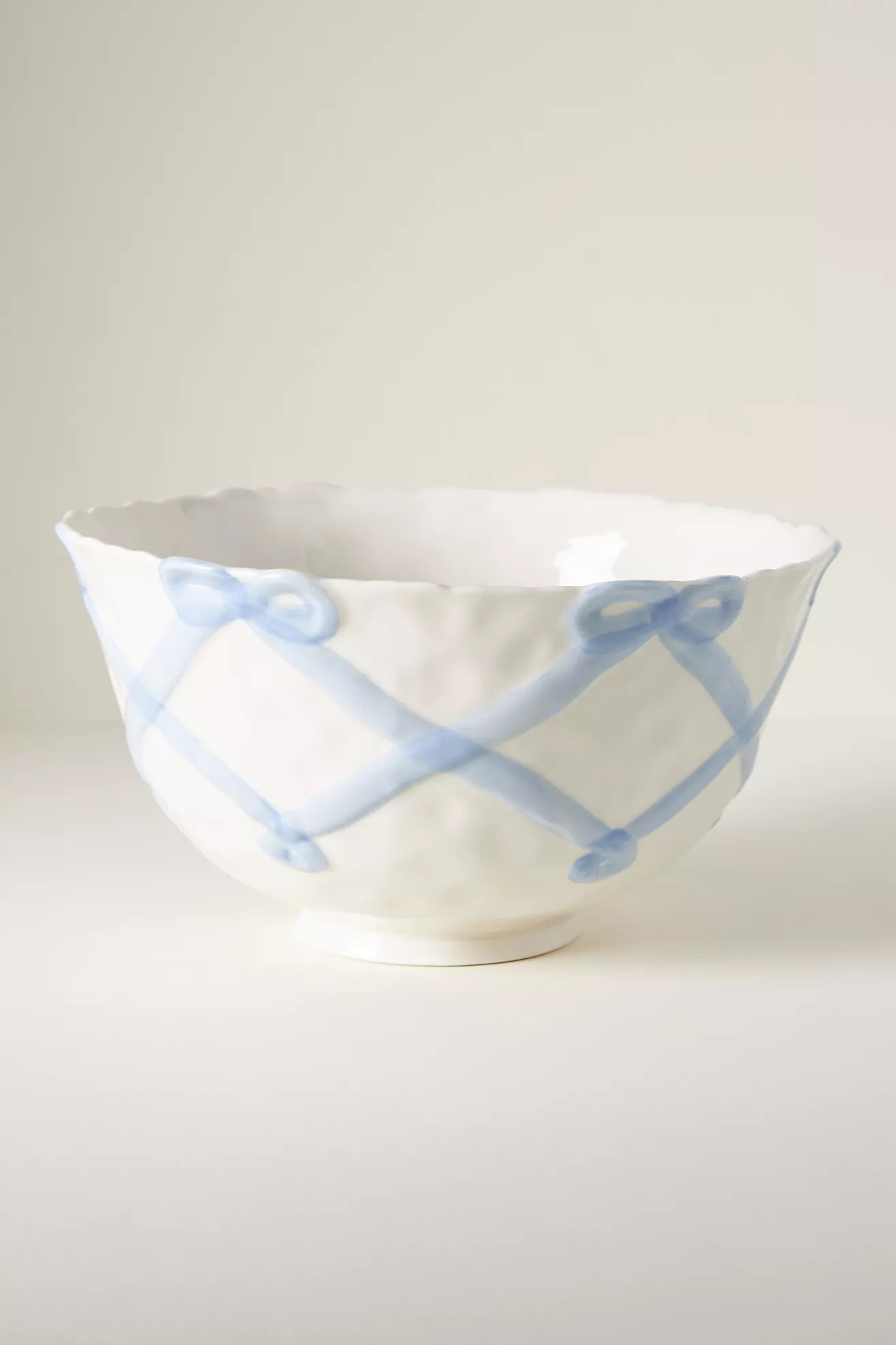 Benedita Bow Ceramic Stoneware Serve Bowl | Anthropologie (US)