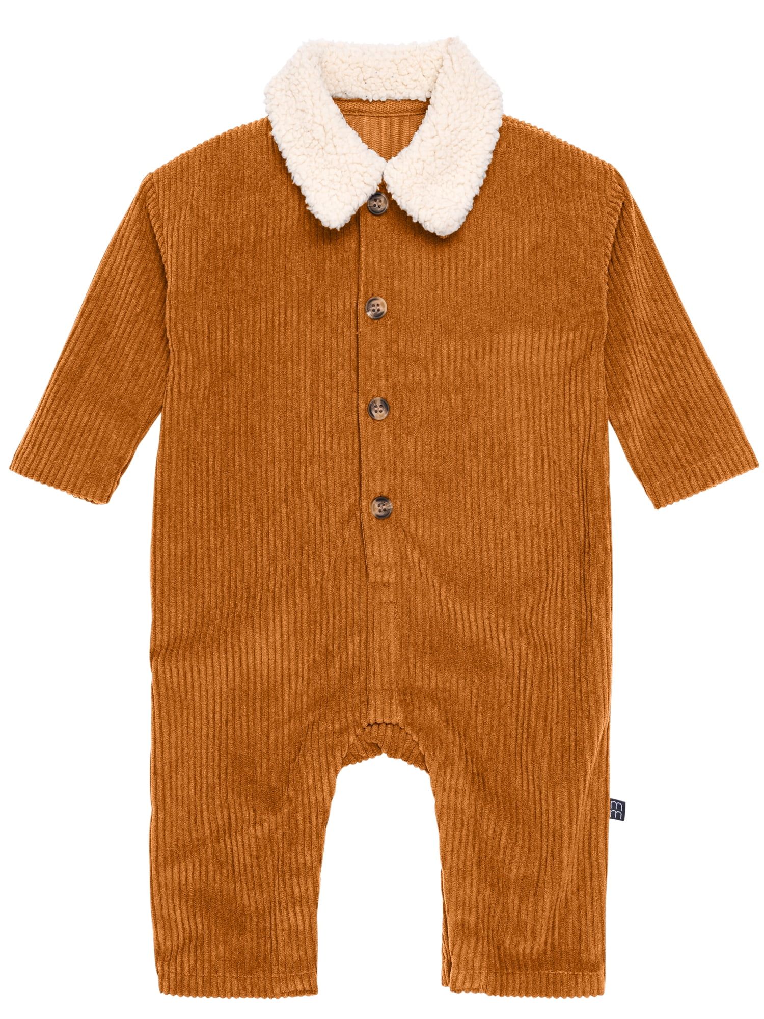 Modern Moments by Gerber Baby Boy Corduroy Romper, Sizes 0/3 Months - 24 Months | Walmart (US)