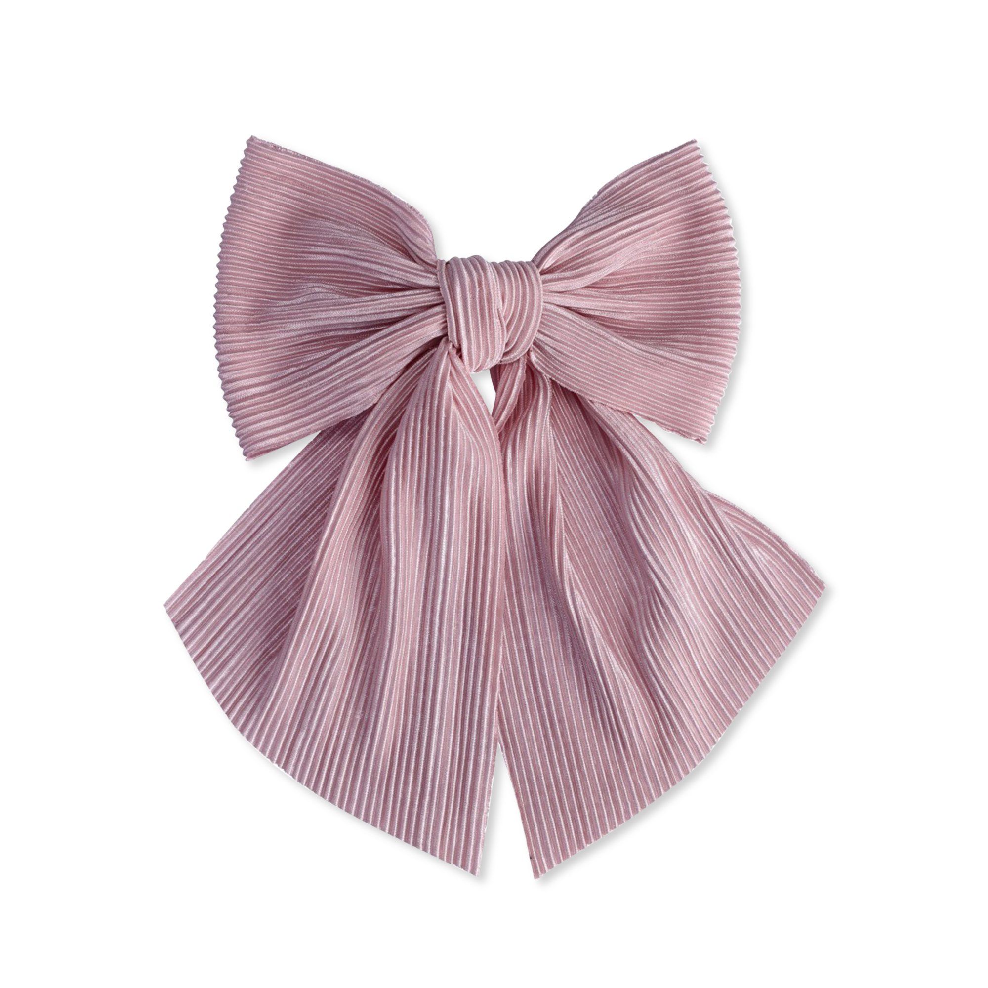 Time and Tru Women's Pleated Bow Barrette Blush | Walmart (US)