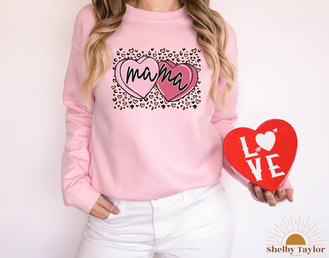 Mama Valentine Candy Sweatshirt - Etsy | Etsy (US)
