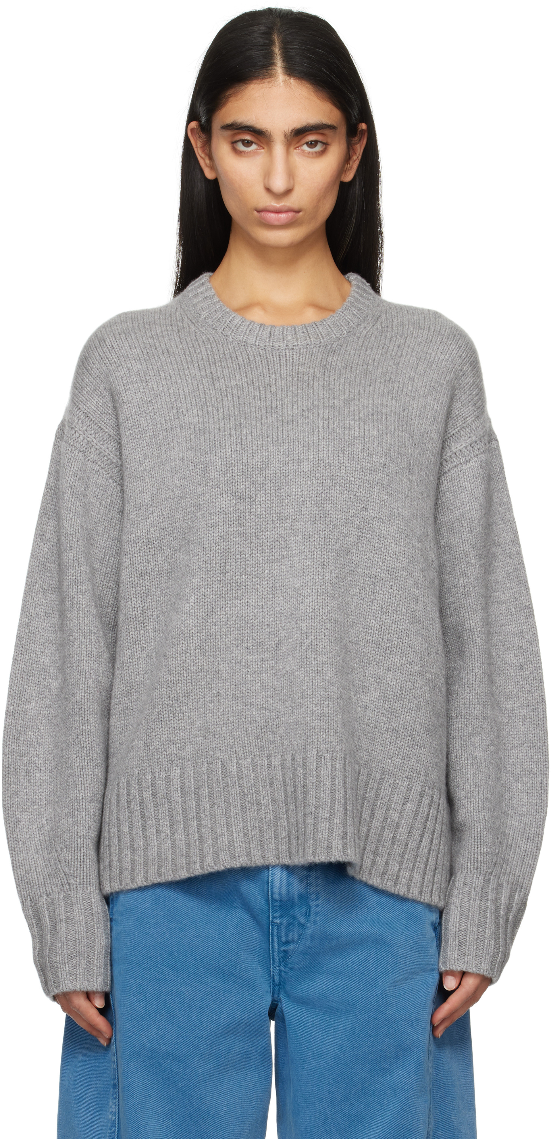Guest in Residence Gray Cozy Crew Sweater | SSENSE