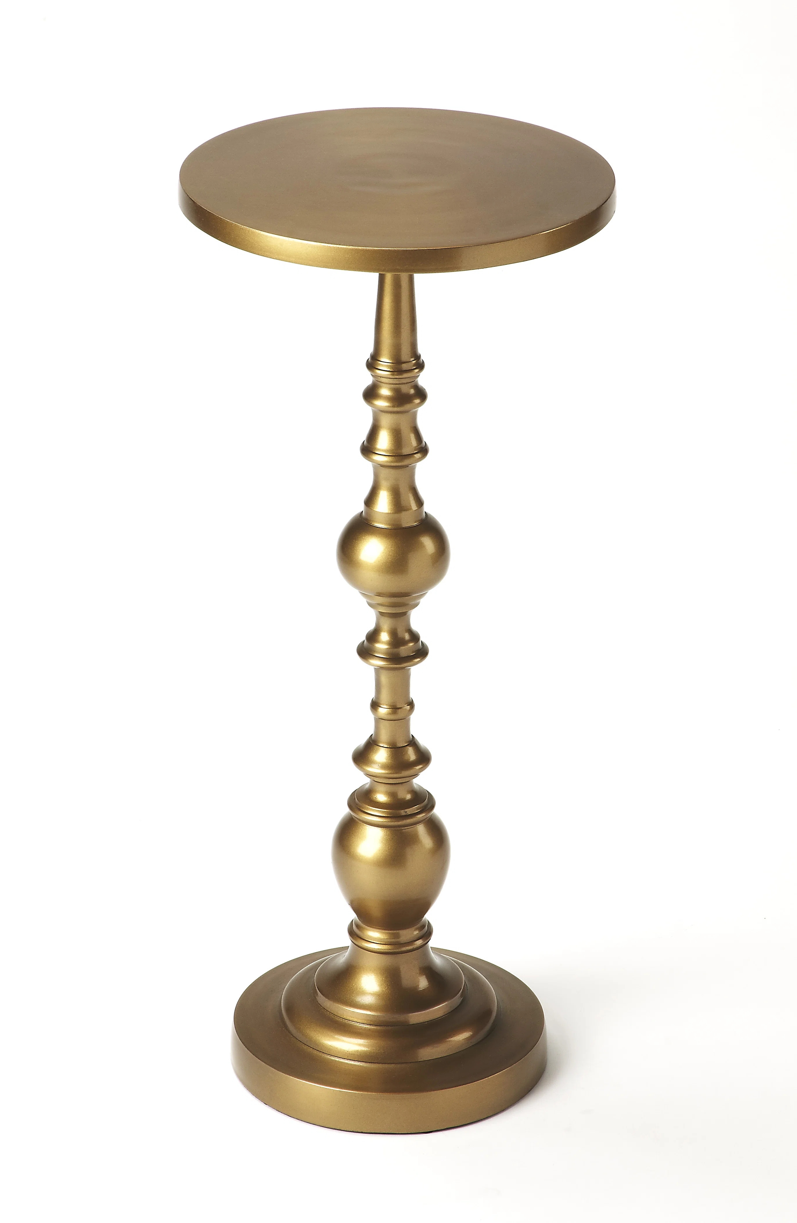 Darien Round Pedestal 10"W Side Table | Perigold