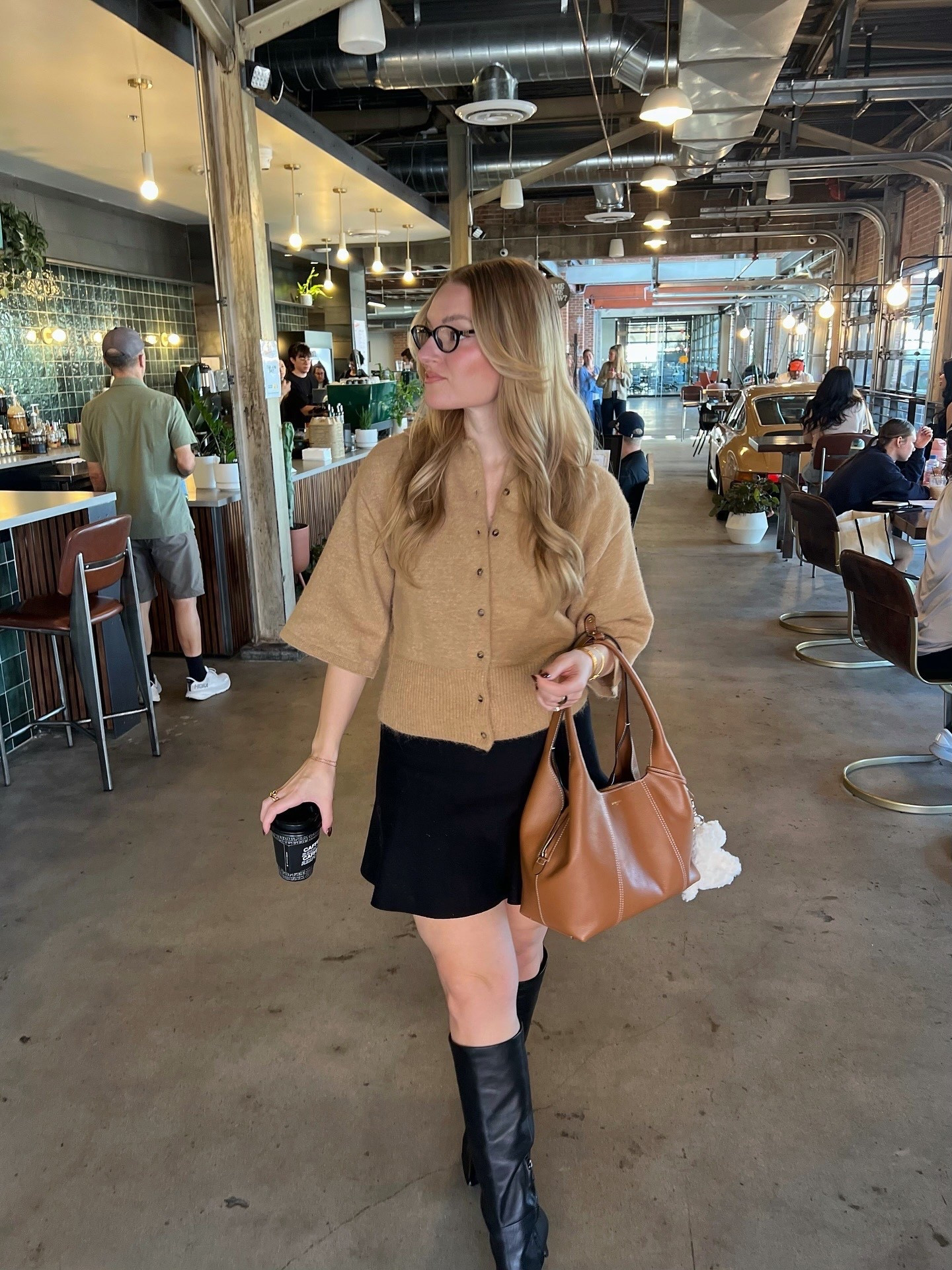 Polo collar cardigan