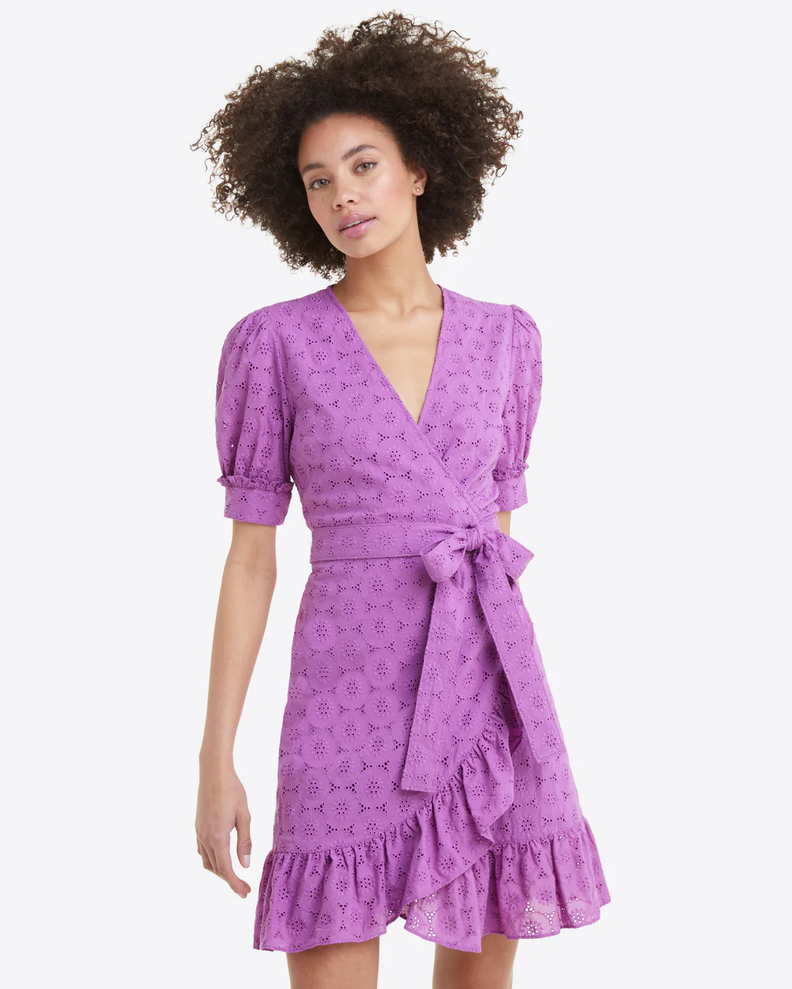 Reba Wrap Dress in Eyelet | Draper James (US)