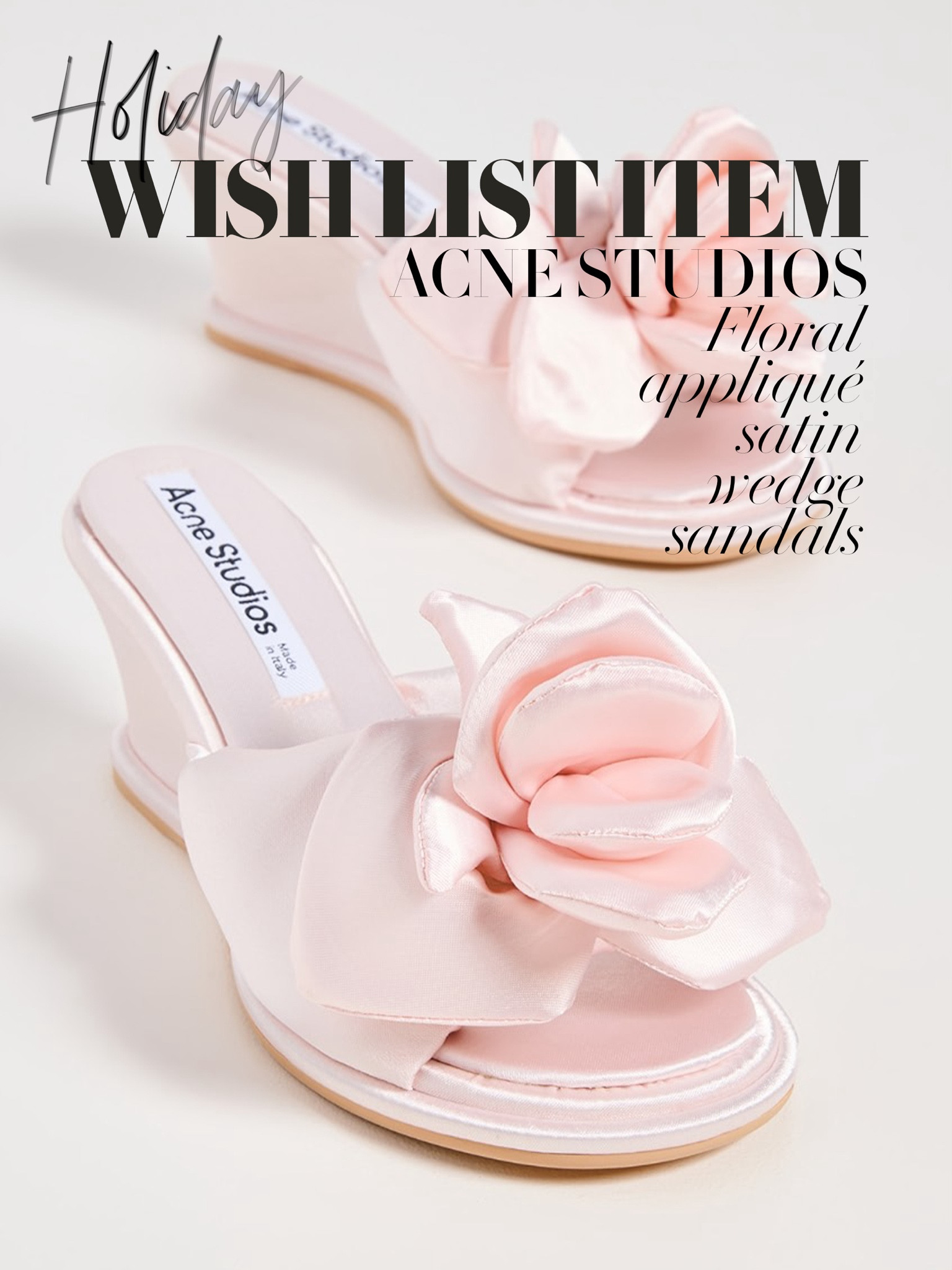 Perfect for summer nights in Europe 🌸🌸
Acne Studios floral wedges | Summer wedge heels | Light pink shoes | Wedding guest outfits | Floral appliqué shoes | Rose pink designer heels 

#LTKsummer #LTKshoes #LTKpartywear