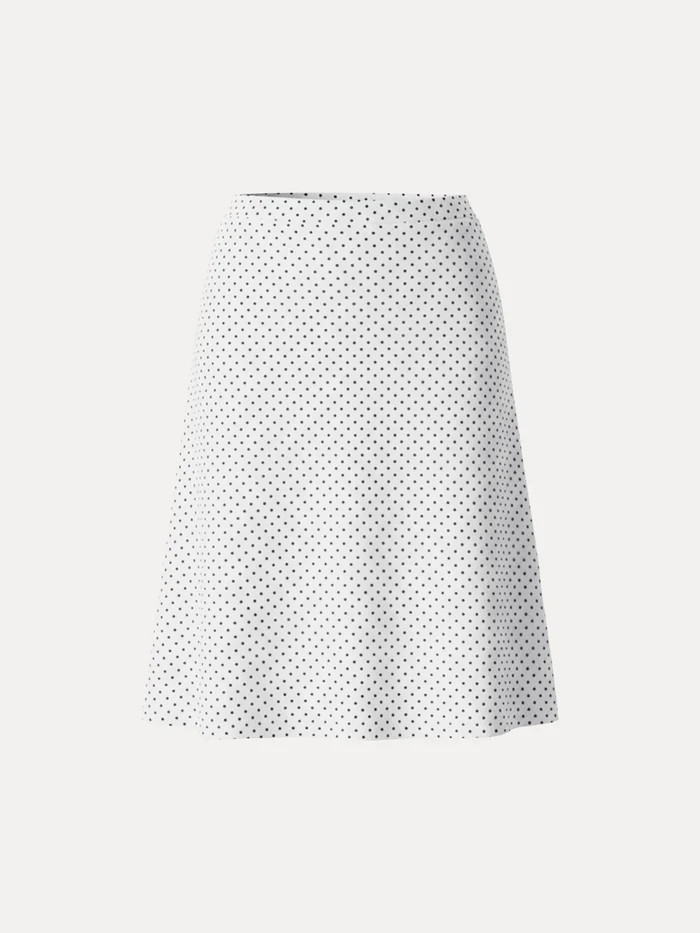 Stretch Cotton Polka Dot A-Line Flare Skirt Limited Edition | OGLmove