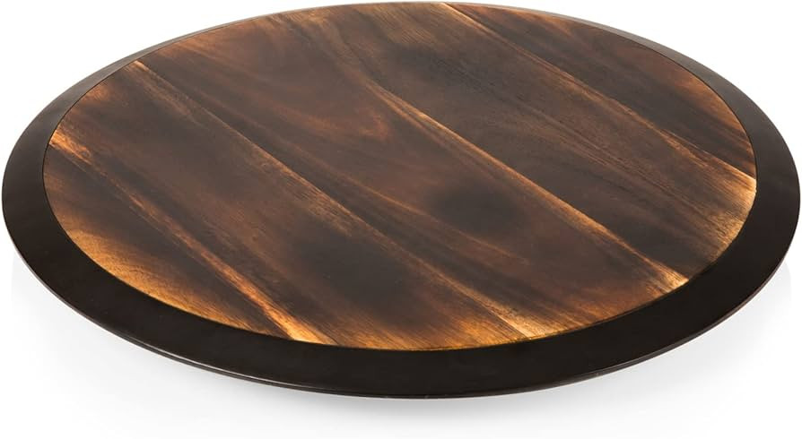 TOSCANA - a Picnic Time Brand Lazy Susan Tray Wooden Turntable Round Charcuterie Board, Cheese Se... | Amazon (US)