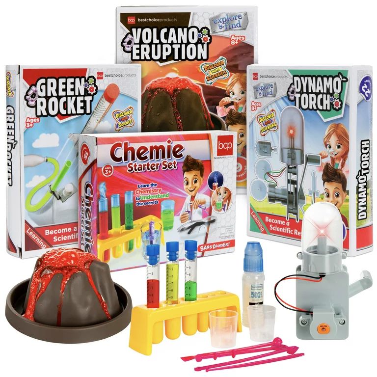 Best Choice Products 4-in-1 Science Project Kit, STEM & STEAM DIY Lab Experiments for Kids - Walm... | Walmart (US)
