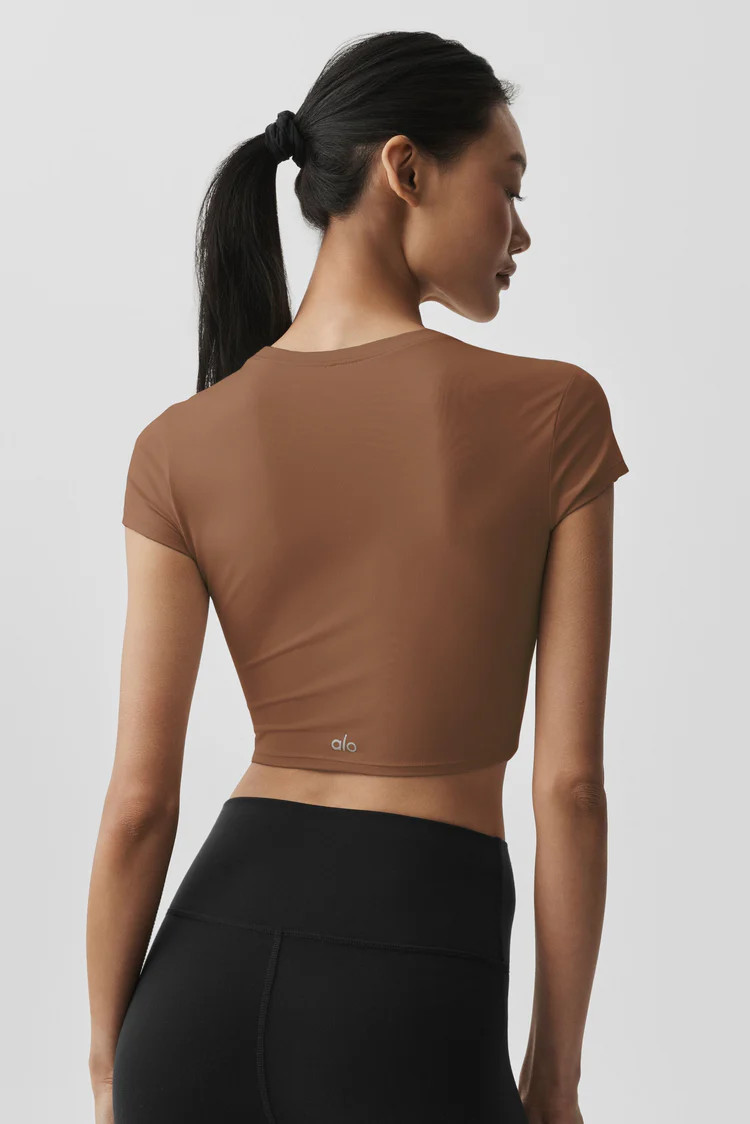 Alosoft Crop Finesse Short Sleeve | Alo Yoga