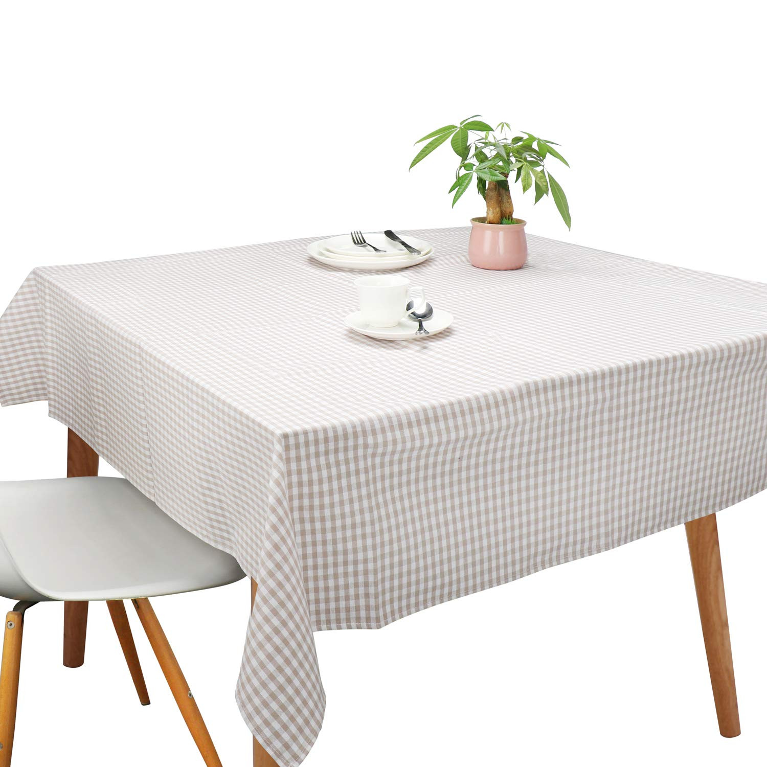 Tablecloths, Rectangle Vintage Table Covers Pure Cotton Gingham Tablecloths Oversized Christmas H... | Amazon (US)