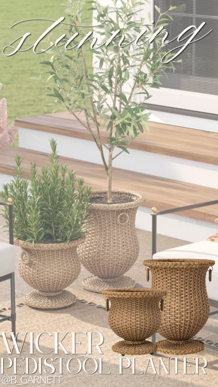 These planters are so good. And they Apperently have drainage holes

Patio decor | yard decor | planter | patio planter | deck decor | wicker planter 

#LTKFestival #LTKSeasonal #LTKHome
