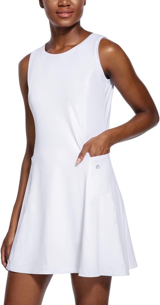 BALEAF Women's Tennis Athletic Dress Golf Dresses for Women with Shorts Sleeveless 4 Pockets Acti... | Amazon (US)