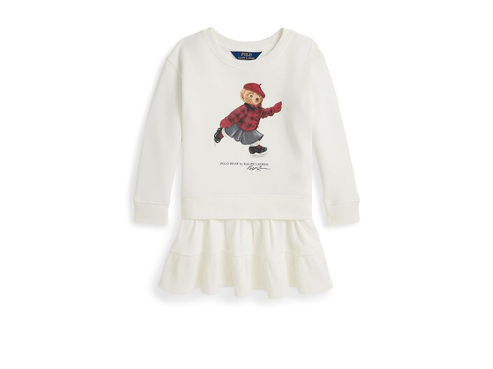 Polo Ralph Lauren Kids Polo Bear Fleece Dress (Toddler/Little Kid) Girl's Dress Trophy Cream : 6X Little Kid, Cotton/Polyester | Zappos