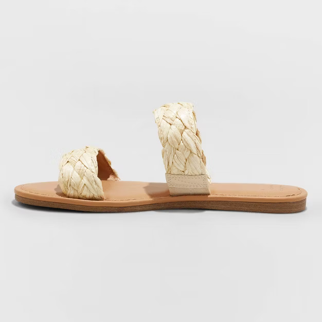 Women's Lucy Braided Slide Sandals - A New Day™ | Target