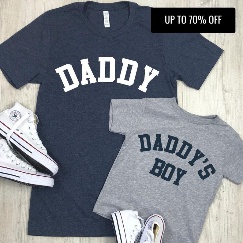 Daddy & Daddy's Boy College Matching T-Shirts | Etsy (US)