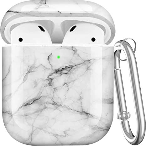 Maxjoy Compatible AirPods Case Cover, Cute Hard Shell Case Protective Shockproof Cover with Keych... | Amazon (US)