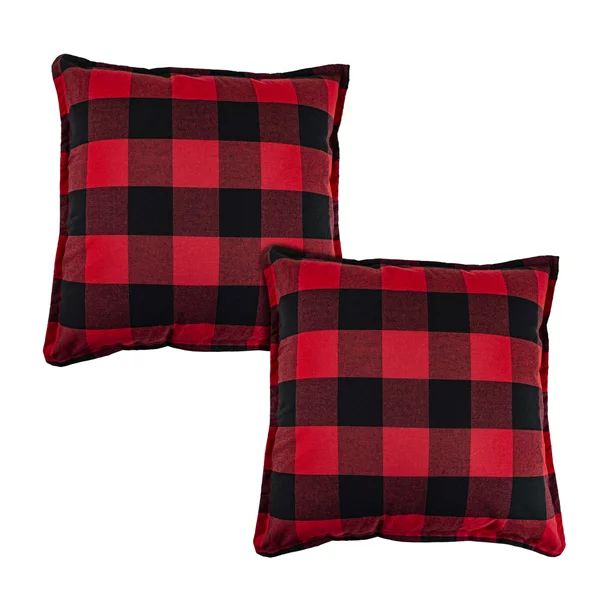 Better Homes & Gardens Buffalo Check Decorative Throw Pillow Cover, 2 Pack - Walmart.com | Walmart (US)