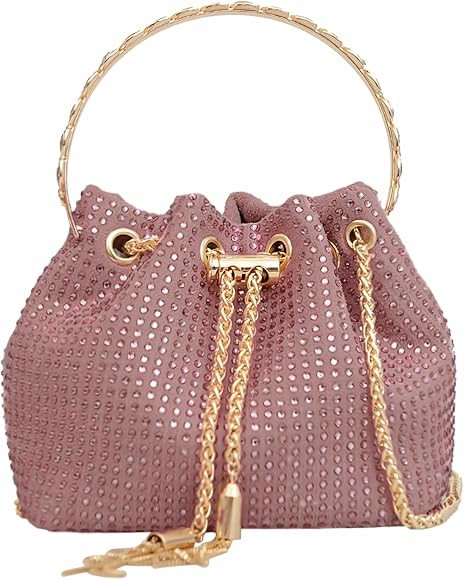 Anopo Damen Shiny Strass Handtasche mit Kette Clutch Glitzernde Strass Abendtasche Umhängetasche... | Amazon (DE)