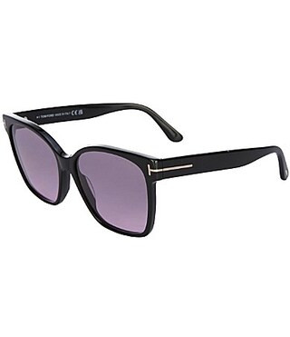 TOM FORD Women's Iris 56mm Butterfly Sunglasses - Shiny Black/Smoke to Purple | Dillard's