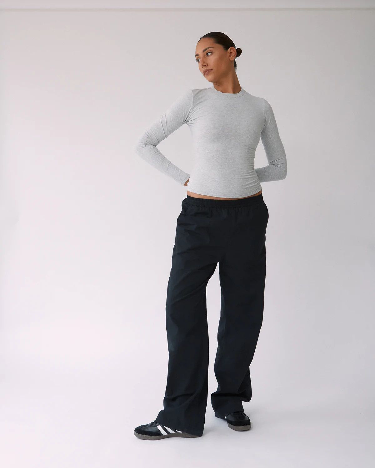 Cotton Pull on Pants - Black | Adanola UK