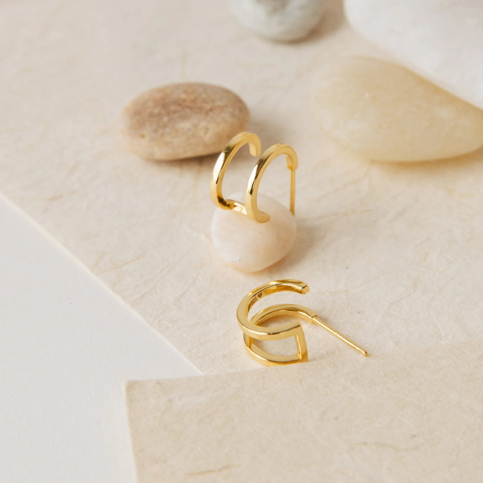 Twin Hoop Earrings | Caitlyn Minimalist | Caitlyn Minimalist