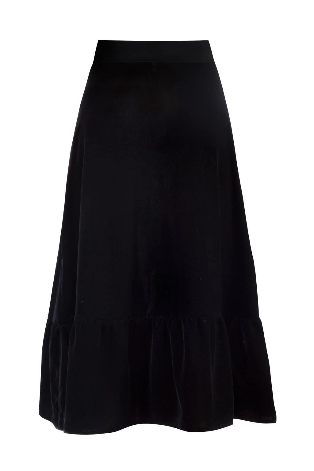 Mahtab Belted Velvet Skirt - Black | Rosewater Collective