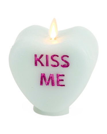 Valentine's Day Unscented Conversation Heart Candle | TJ Maxx