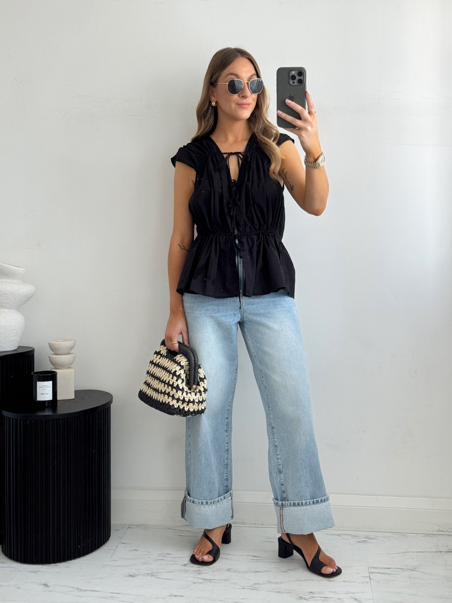 Jeans & a nice top outfit

*my exact sandals are old ARKET 

#LTKsummer #LTKsale #LTKstyletip
