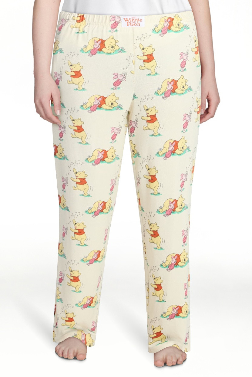 Winnie the Pooh Women's Hacci Knit Wide Leg Sleep Pants, Sizes XS-3X - Walmart.com | Walmart (US)