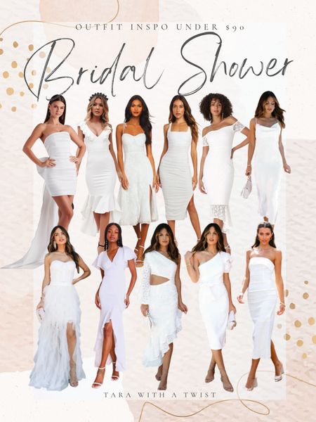 White Dresses for the Bridal
shower! All under $90! 

Bride to be. Wedding outfit. Bridal dresses. Bride outfit. White dress. White midi dress.  Bridal Shower. 

#LTKunder100 #LTKSeasonal #LTKwedding