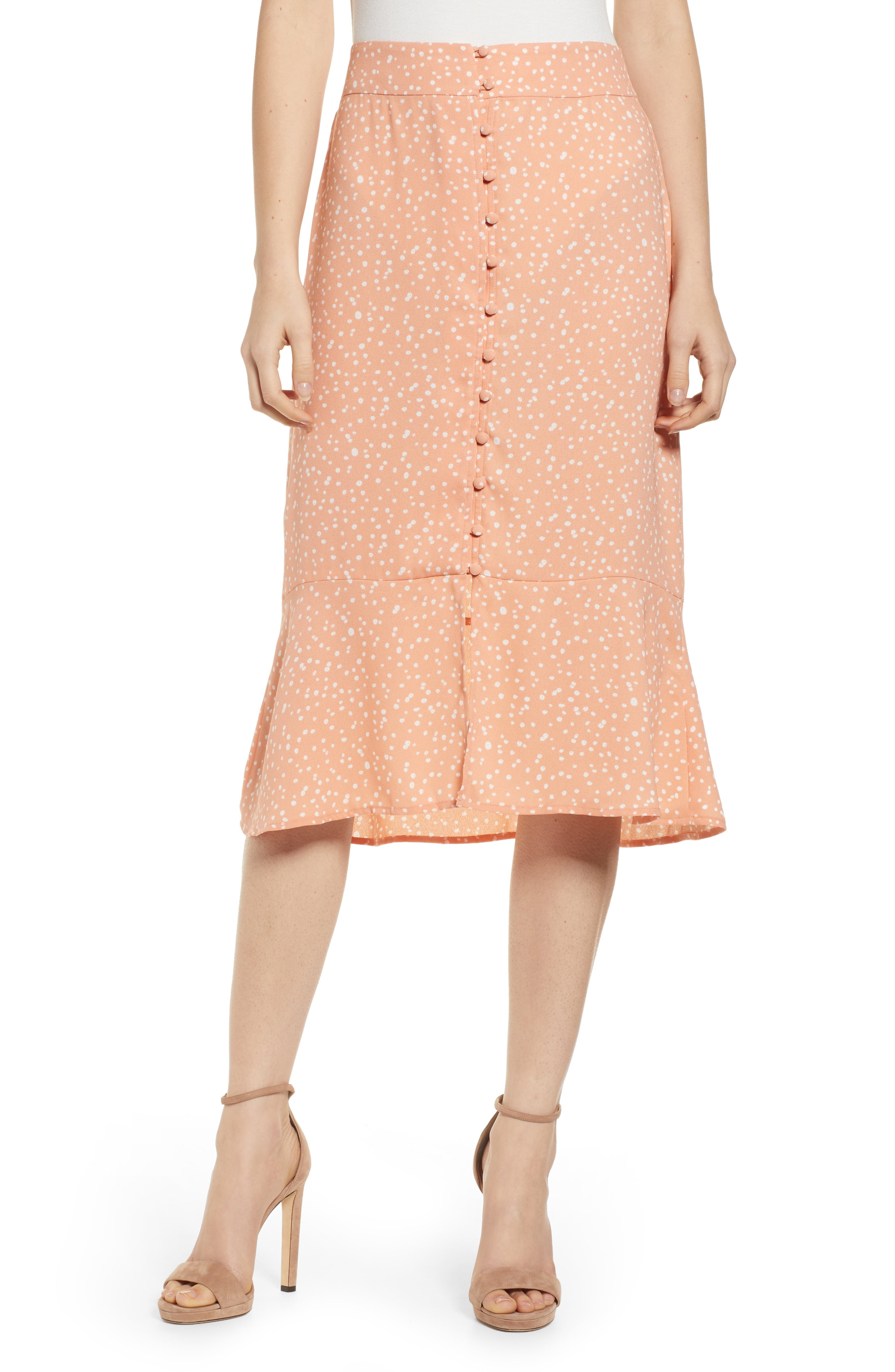 Front Button Midi Skirt | Nordstrom