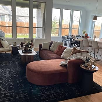 Acanva Luxury Modern Tight Curved Back Velvet Sofa, Minimalist Style Comfy Couch for Living Room ... | Amazon (US)