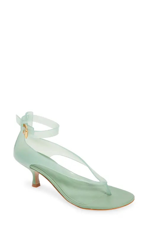 FARM Rio Jelly Kitten Heel Sandal in Dusty Green at Nordstrom, Size 5 | Nordstrom