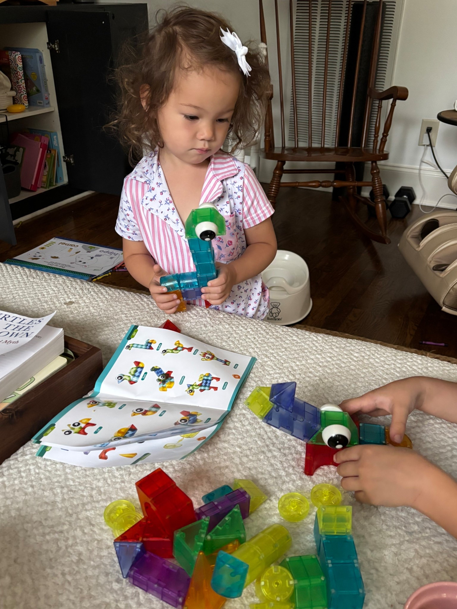 Searching for a new interactive screen free toy? These magnetic building blocks have been my toddlers new obsession lately! You can build animals, vehicles, letters etc! They have so much room for creativity and are easy to handle for little hands. 
#screenfree #toys #toddlers #playroom #giftideas

#LTKKids #LTKFamily #LTKFindsUnder50