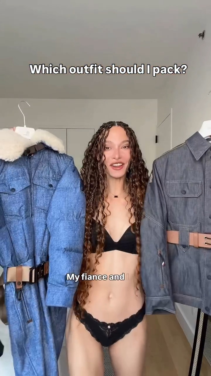 One piece or matching set??? #grwm #ootd #outfit #skifashion #fashion #skisuit #moncler