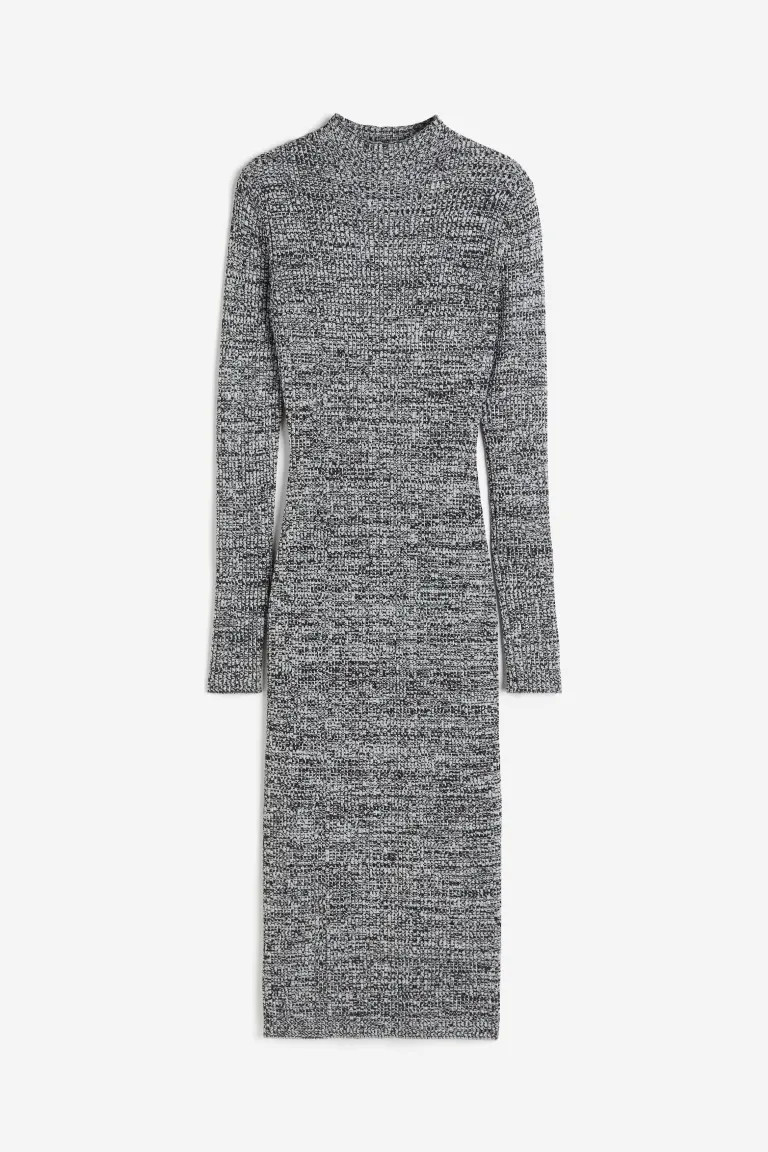 Rib-knit Mock Turtleneck Dress | H&M (US + CA)