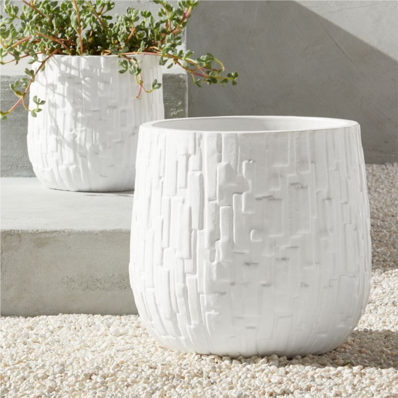 Lada White Planters | CB2 | CB2