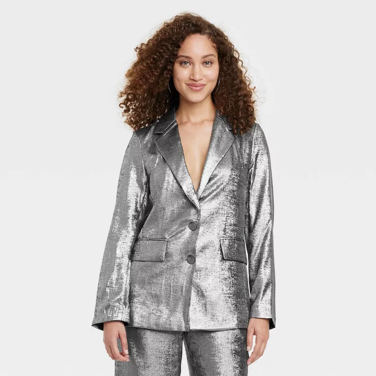 Women's Metallic Blazer - A New Day™ | Target