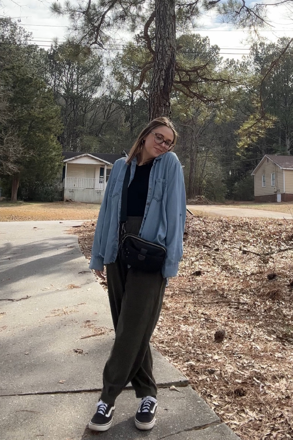 chambray top was thrifted so i linked a couple other options. the black top & pants are amazon- super affordable & so comfortable 

#LTKSaleAlert #LTKFindsUnder50 #LTKStyleTip