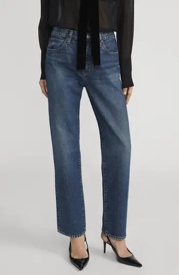 FRAME The Hang High Waist Ankle Straight Leg Jeans | Nordstrom | Nordstrom