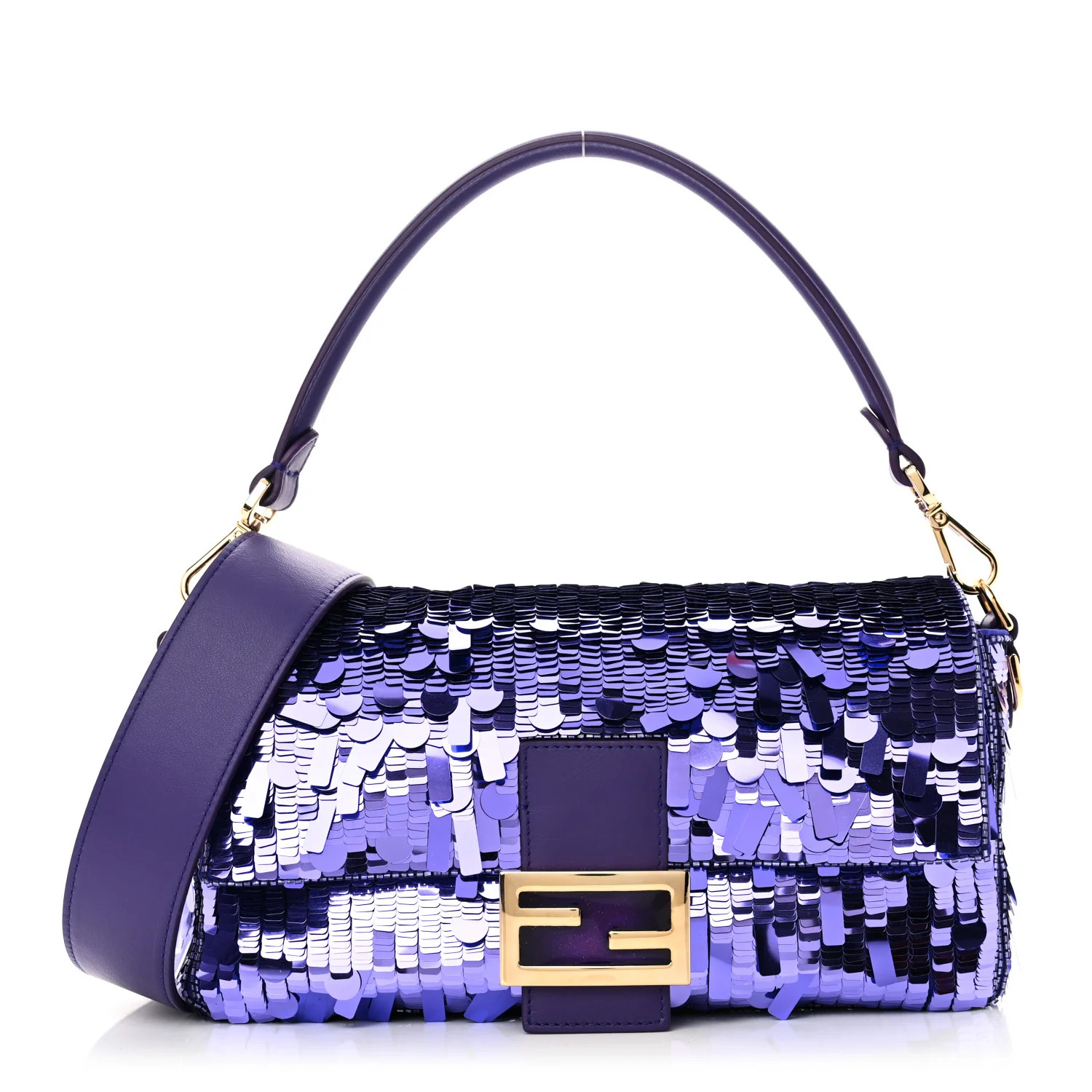 Sequin Paillettes Shiny Nappa Sex and the City Baguette Viola Purple Rain | FASHIONPHILE (US)