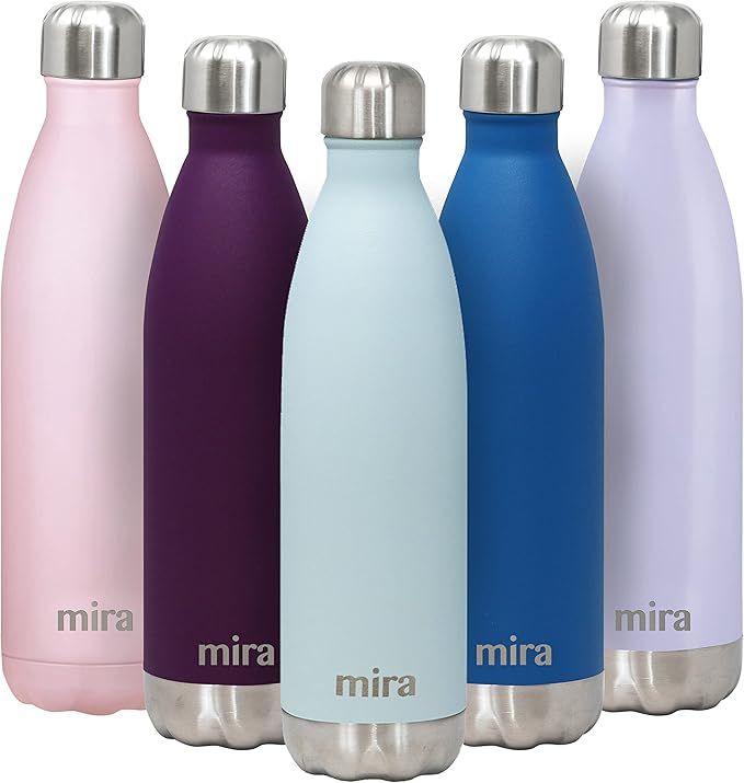 MIRA 25 Oz Stainless Steel Vacuum Insulated Water Bottle - Double Walled Cola Shape Thermos - 24 ... | Amazon (US)