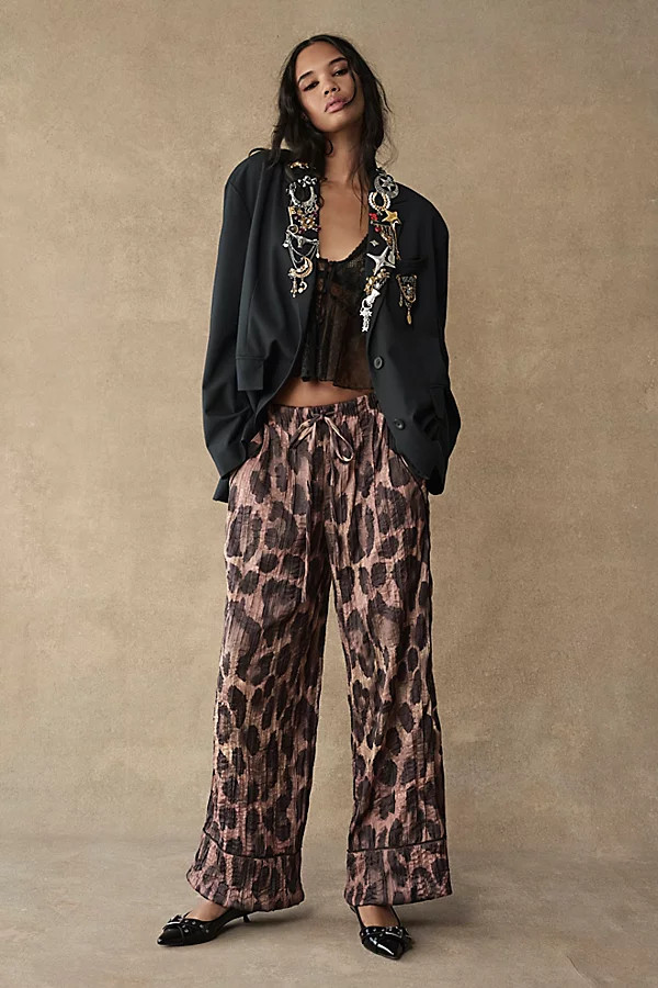 All Out Satin Leopard Pants | Free People (Global - UK&FR Excluded)